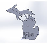 Michigan state map thumbnail image