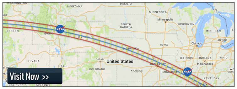 NASA Official Viewing Locations map preview linked image